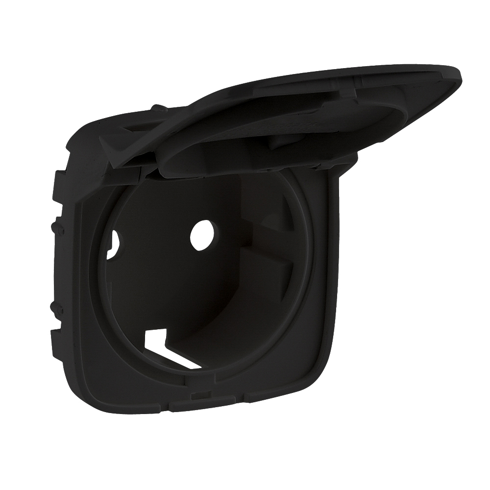 Изображение товара Legrand Valena ALLURE Антрацит Накладка розетки с/з с крышкой.