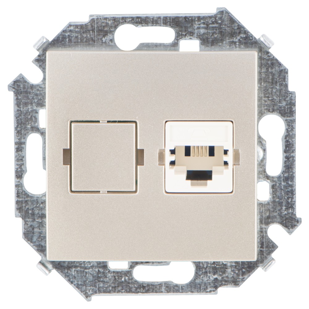 Изображение товара Simon 15 Шампань Розетка ТЛФ 1-ая RJ11, винт.зажим