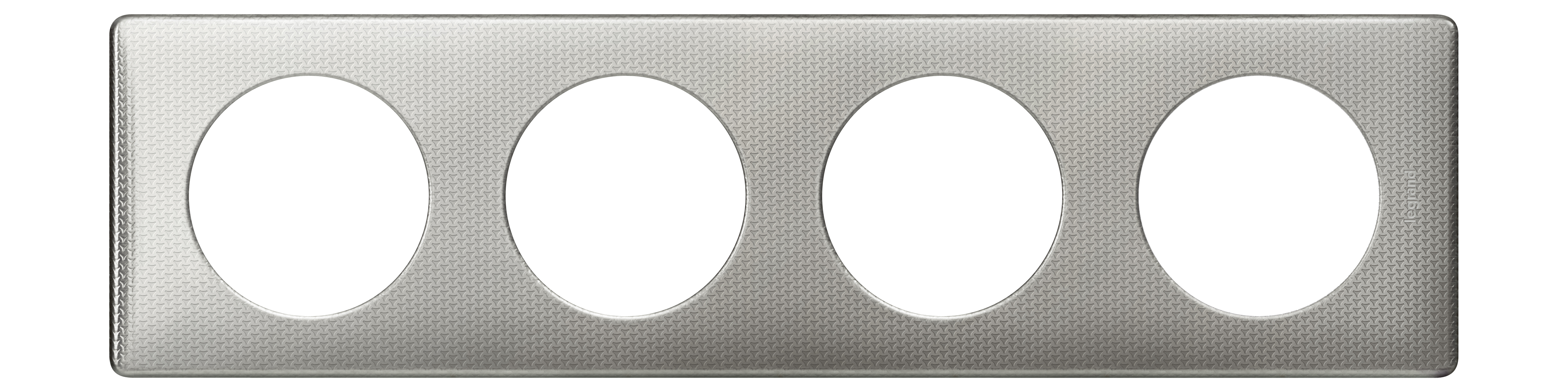 Изображение товара Legrand Celiane2 рамка 4 поста Sильвер пунктум