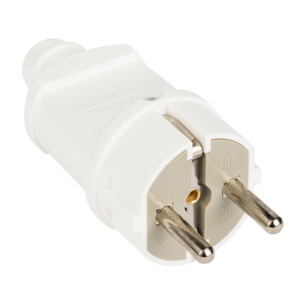 Изображение товара EKF PROxima Вилка прямая с/з бел. 16А 250В.