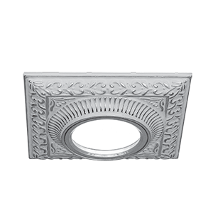 Изображение товара Gauss Светильник Antique Gu5.3 1/50 квадрат, белый/серебро