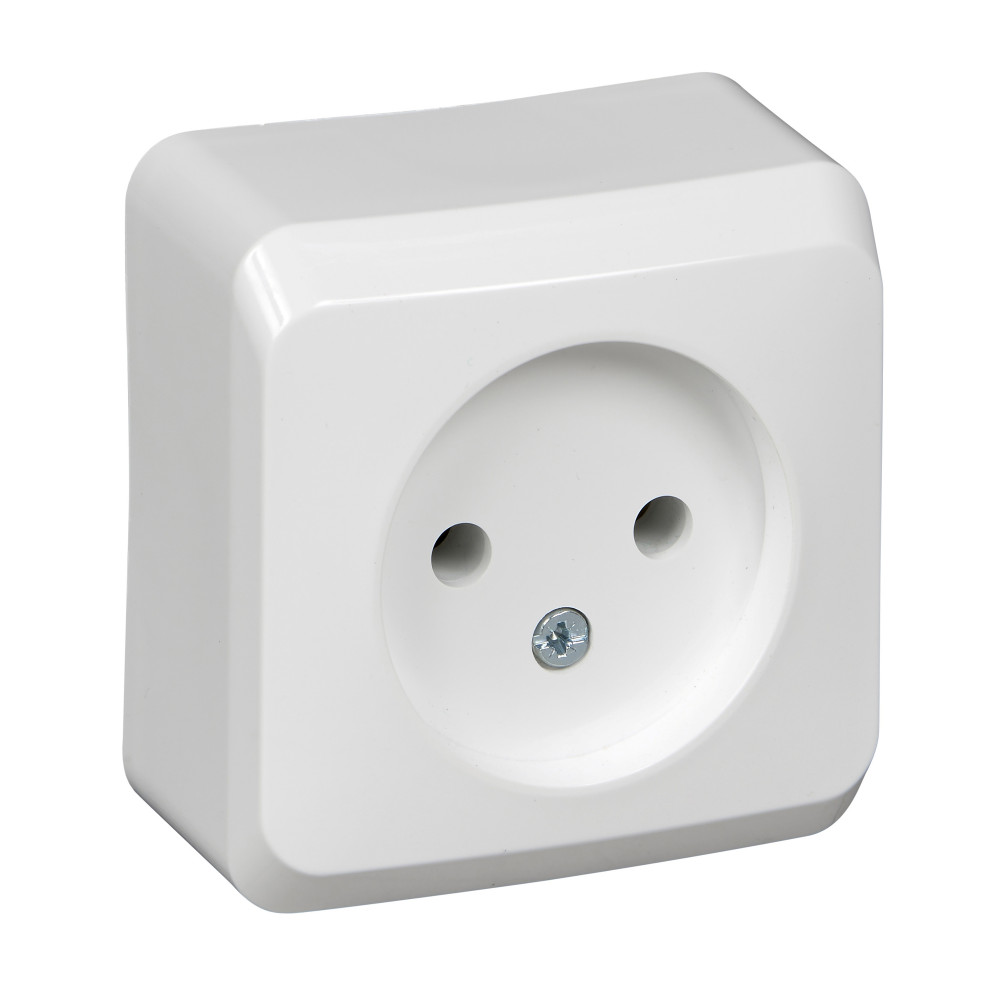 Изображение товара Розетка Systeme Electric ЭТЮД белая, 16 A, открытая установка