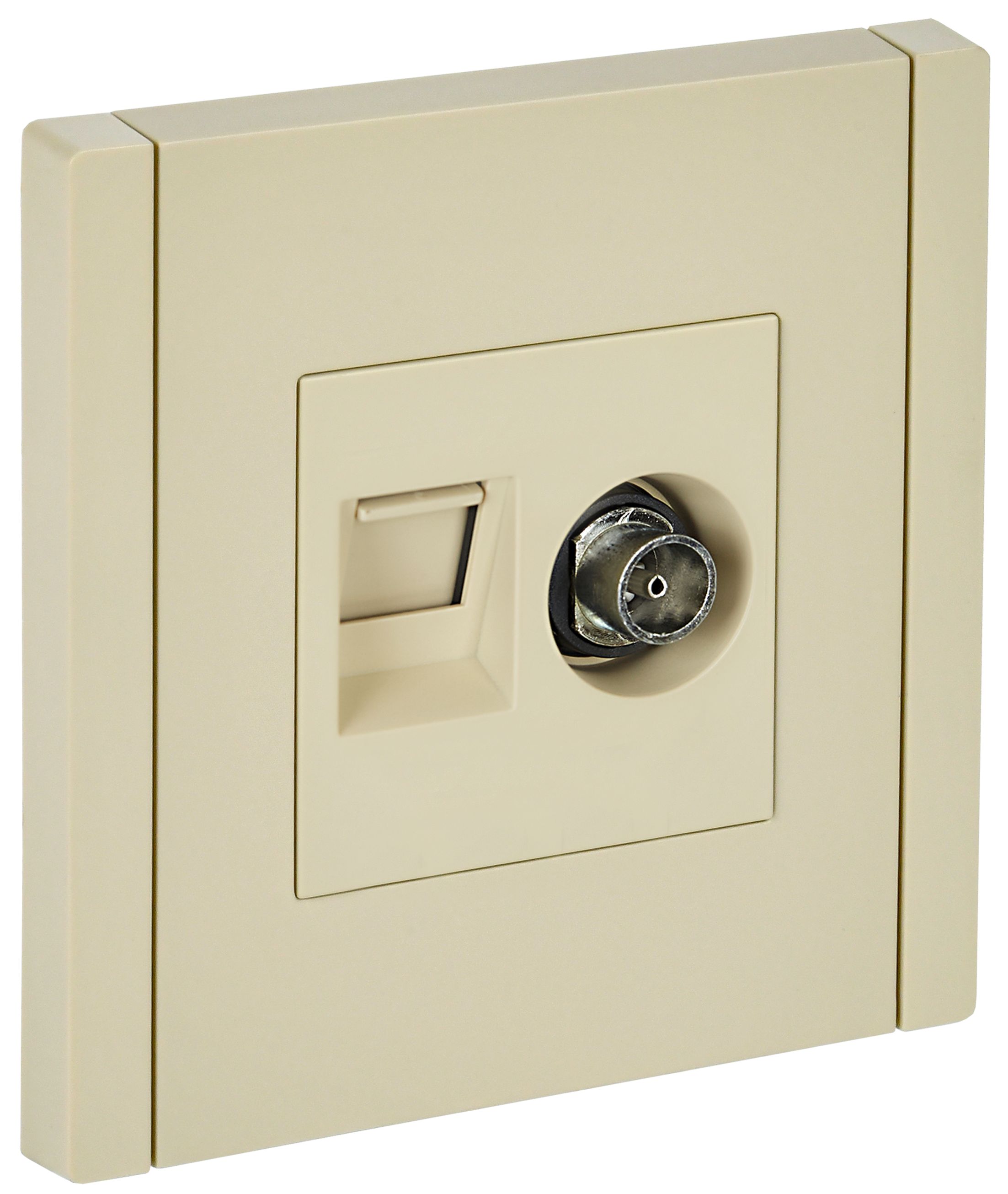 Изображение товара IEK FORTE&PIANO Ваниль Розетка двойная TV+RJ45 кат.6 FP437