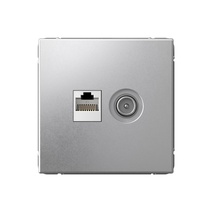 Изображение товара Systeme Electric ArtGallery Алюминий Розетка двойная ТВ + компьютерная RJ45, кат. 5Е