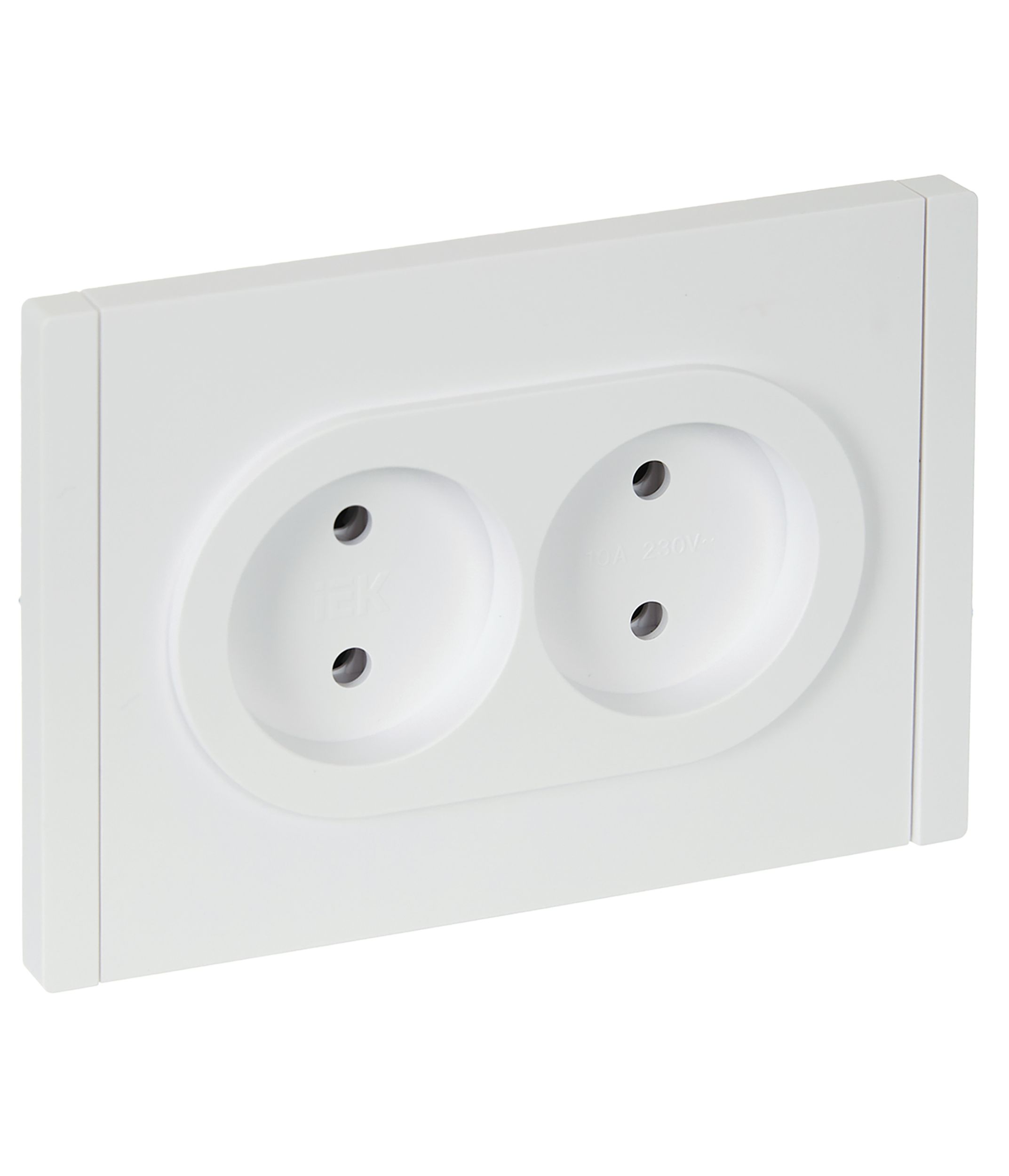 Изображение товара IEK FORTE&PIANO Белый Розетка 2-я б/з безвинтовое крепление 10А FP226