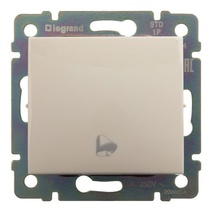 Изображение товара Legrand Valena Крем Выключатель кнопочный 1-клавишный с символом "звонок". Изображение товара Legrand Valena Крем Выключатель кнопочный 1-клавишный с символом "звонок".