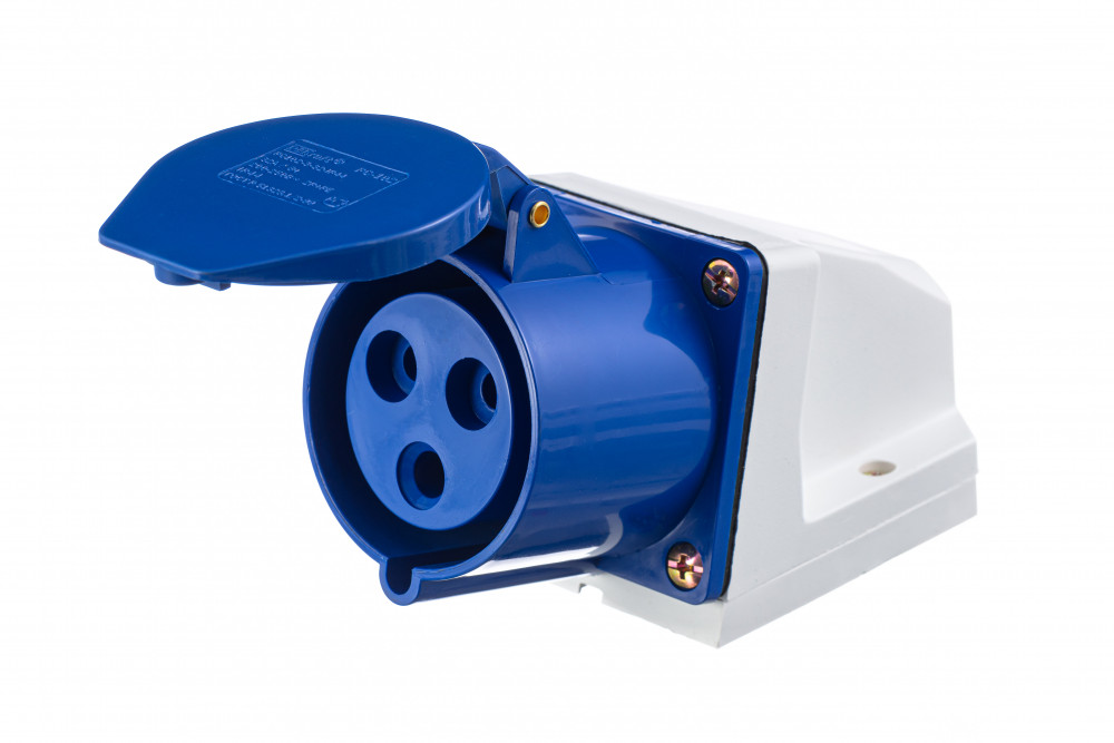 Изображение товара DEKraft Розетка стационарная 123 2Р+РЕ 32А 220В IP44 РС-102