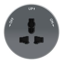 Изображение товара Systeme Electric MultiTrack Графит Розетка универс. круглая 13А/250В