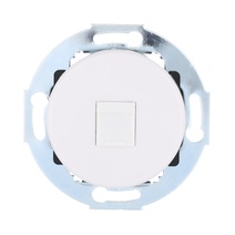 Изображение товара Ecoplast LK Vintage Накладка с суппортом розетки компьютерной и телефонной на 1 вход (белый) БЕЗ механизма