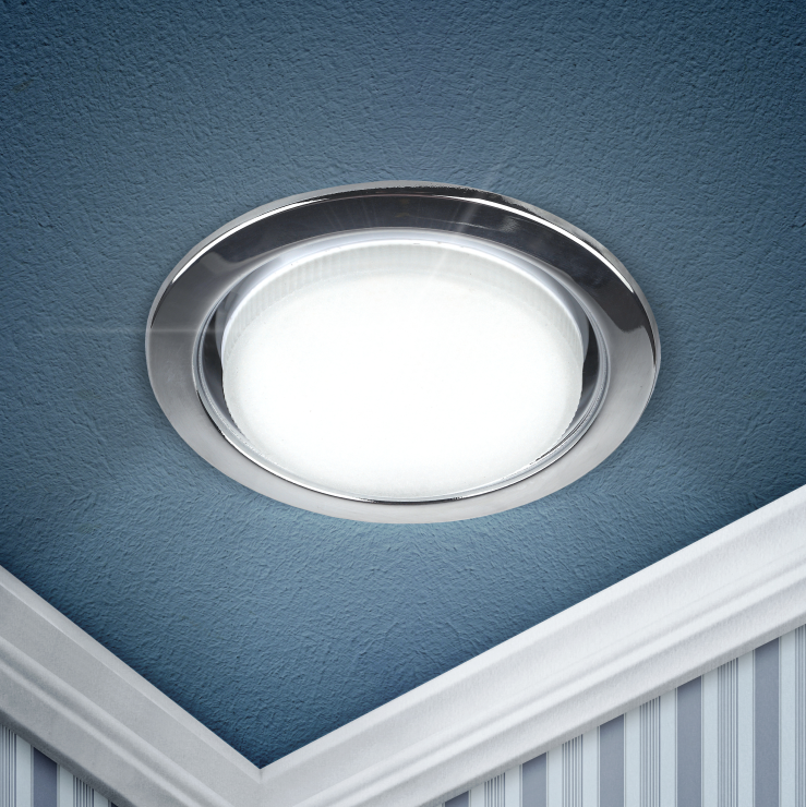 Изображение товара ЭРА KL35 CH - встраиваемый светильник GX53, 220В, 15Вт, хром