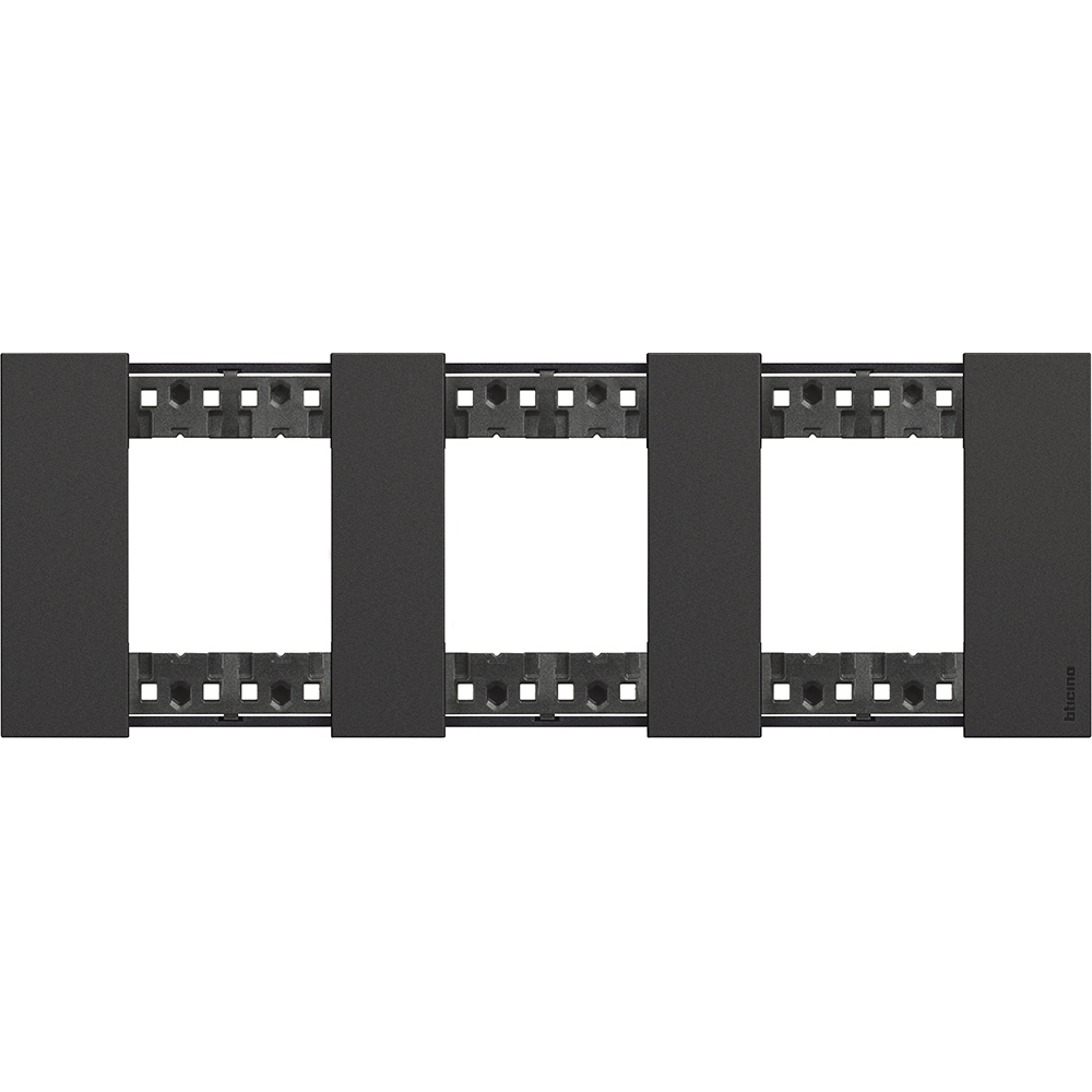 Изображение товара BT Living now Черный Рамка немецкий стандарт 3 поста (2+2+2 мод).