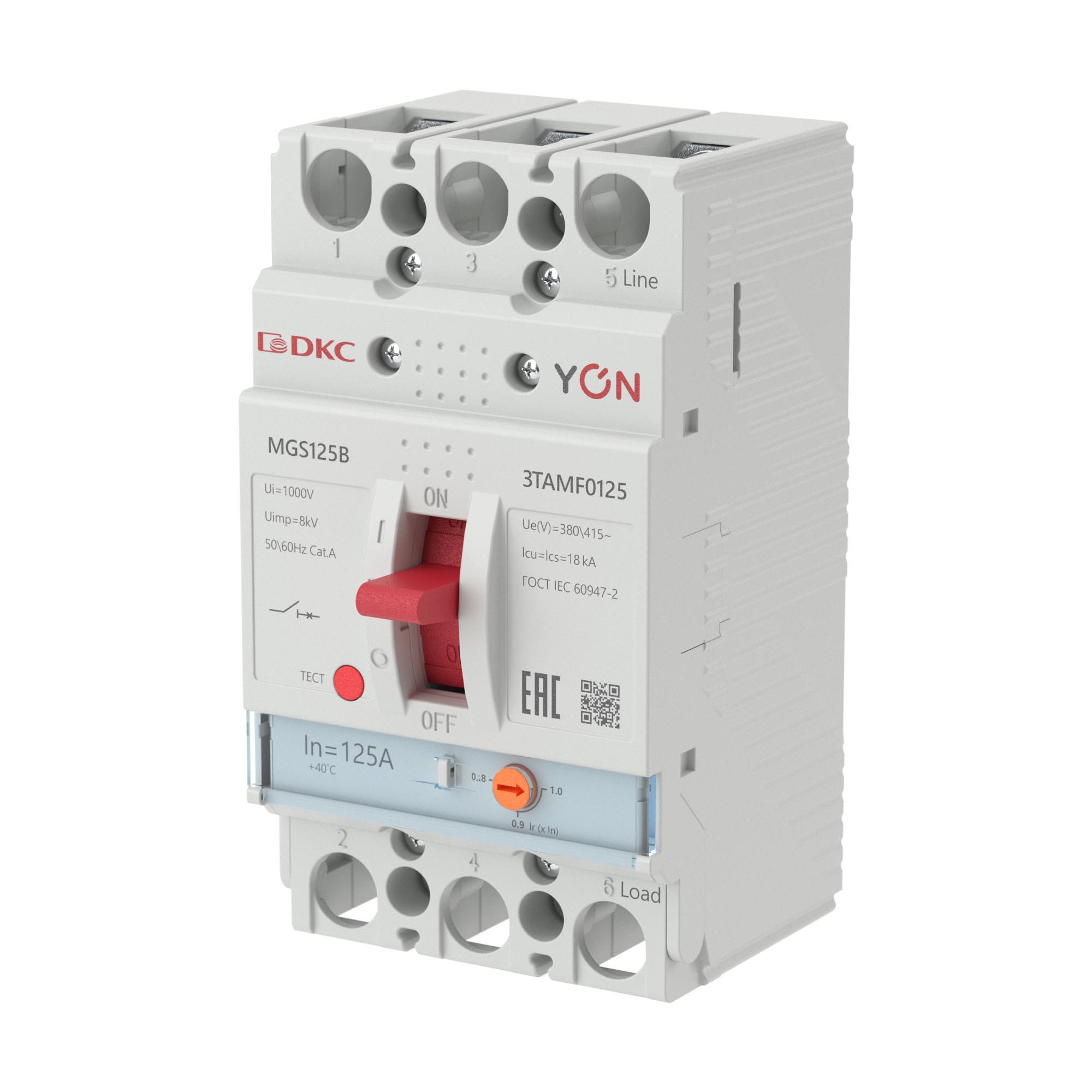Изображение товара DKC Авт. выкл. YON MGS125 3P 100-125A 18kA
