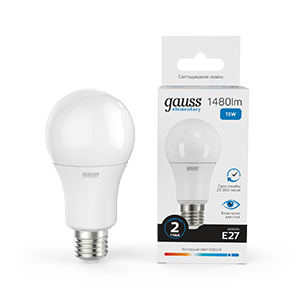 Изображение товара Gauss Лампа Elementary A60 15W 1480lm 6500K E27 LED