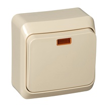 Изображение товара Systeme Electric Этюд наруж Крем Переключатель 1-клавишный с подсветкой