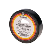 Изображение товара KRANZ Изолента ПВХ профессиональная, 0.18х19 мм, 20 м, черная (10 шт./уп.)