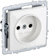Изображение товара IEK BRITE BASE Белая розетка 1x10A без з/к