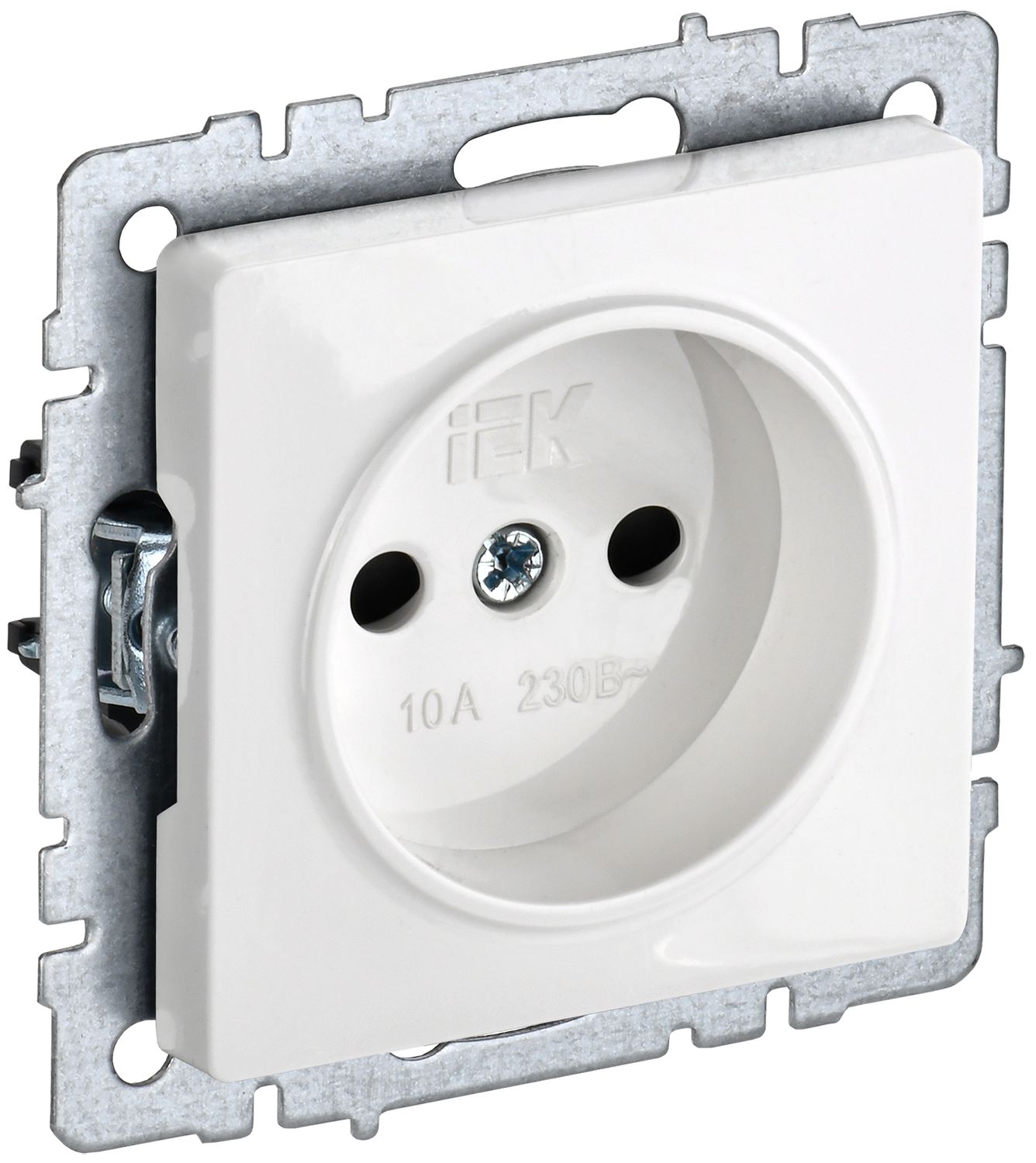 Изображение товара IEK BRITE BASE Белая розетка 1x10A без з/к