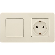 Изображение товара Legrand/Daccord INSPIRIA Слоновая кость Выключатель одноклавишный 10 AX - 250 В.