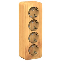 Изображение товара Systeme Electric Blanca наруж Ясень Розетка 4-ая с/з со шторками 16А, 250В, изолир. пластина