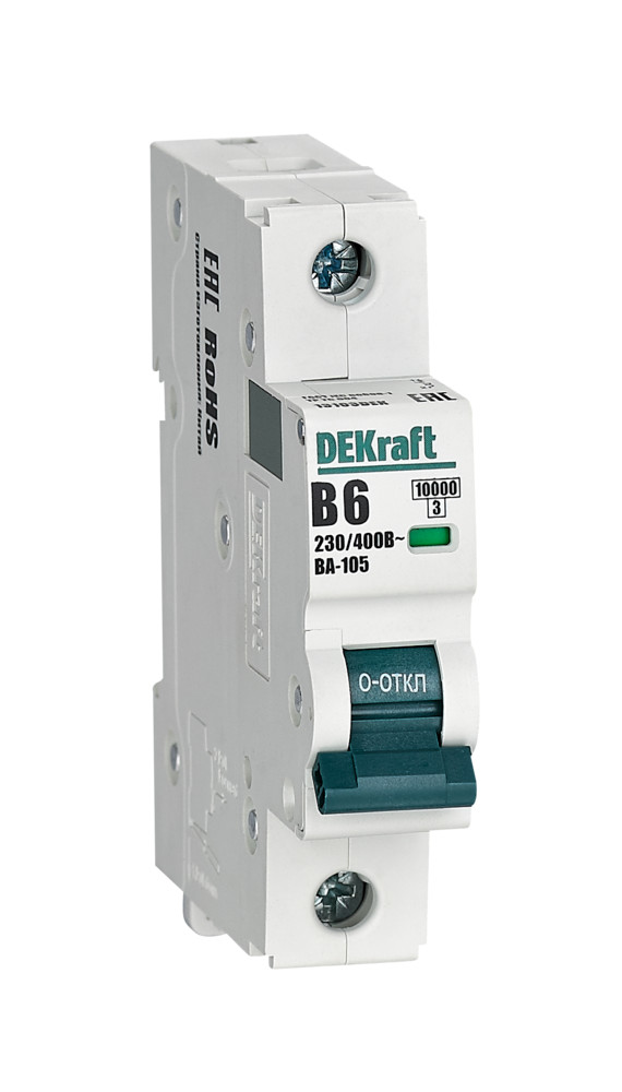 Изображение товара Dekraft Автоматический выключатель ВА105-1P-006A-B