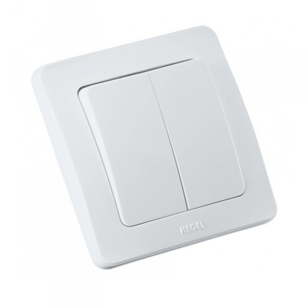 Изображение товара Hegel Мастер внутр Белый ВС16-351 Выключатель 2-клавишный