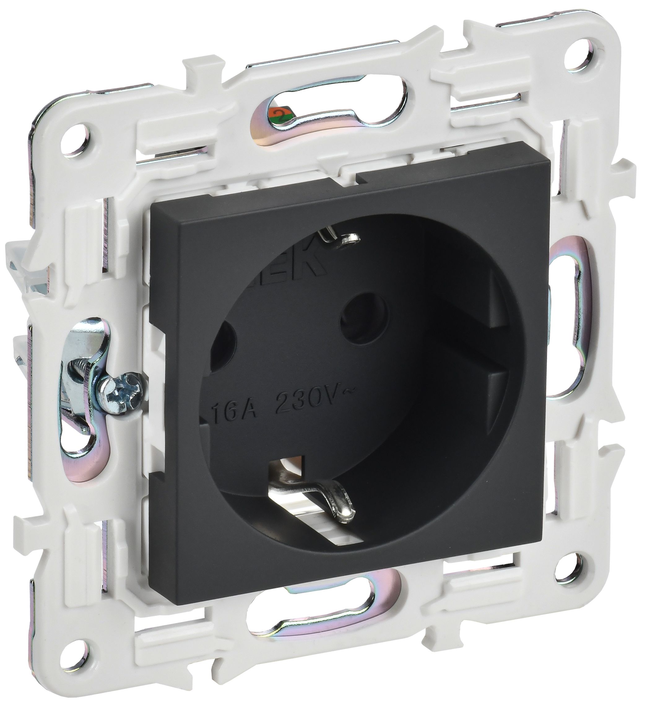 Изображение товара IEK SKANDY SK-R04G графит - силовая розетка IP44 с защитными шторками