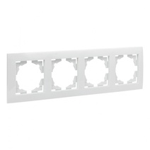 Изображение товара Рамка EKF Валенсия 4-постовая белая