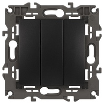 Изображение товара ЭРА Выключатель Elegance 14-1107-05 тройной 10АХ-250В IP20 антрацит