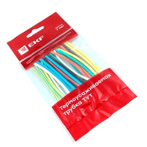 Изображение товара EKF PROxima Термоусаживаемая трубка ТУТ нг 2/1 набор:7 цветов по 3шт. 100мм..