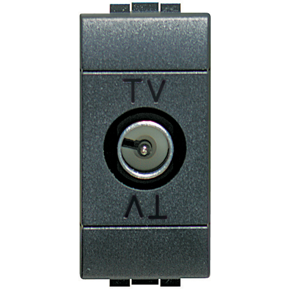 Изображение товара BT LL Антрацит Розетка TV экранированная, оконечная 1мод, "папа".