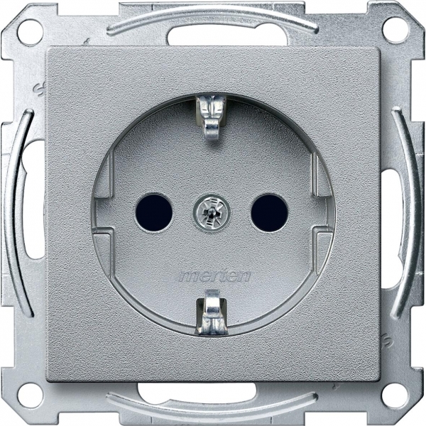 Изображение товара Schneider Merten System M розетка с защитными шторками, алюминий, 1 признак