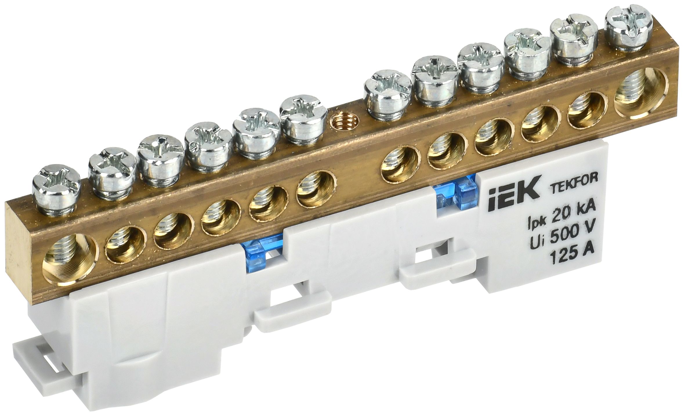 Изображение товара IEK TEKFOR Шина N "ноль" неизол. на унив. держ. 8х12-12-С