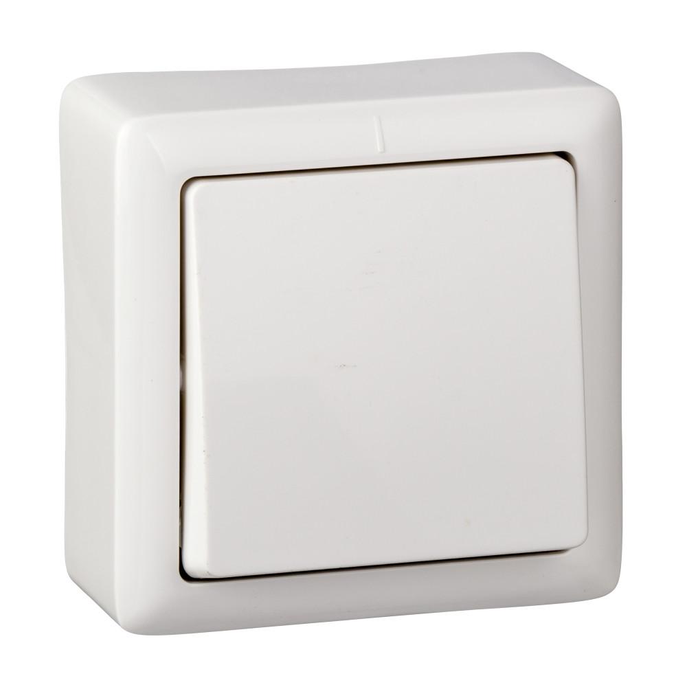 Изображение товара Systeme Electric ХИТ наруж Бел Выключатель 1-клавишный с изолирующей пластиной 6А, 250В Изображение товара Systeme Electric ХИТ наруж Бел Выключатель 1-клавишный с изолирующей пластиной 6А, 250В