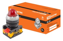 Изображение товара TDM Лампа AL-22 сигнальная d22мм красный неон/230В цилиндр