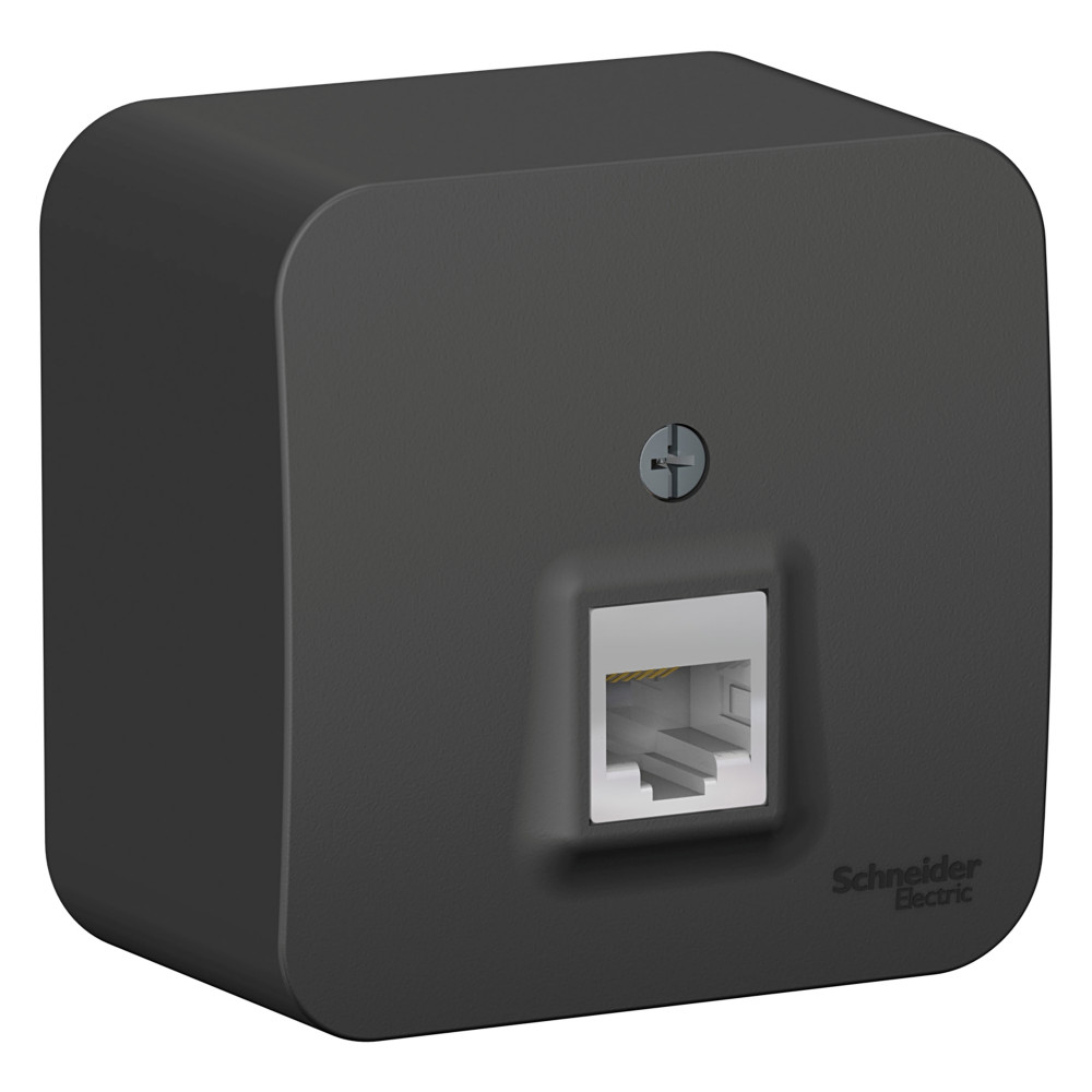 Изображение товара Розетка RJ45 Blanca Systeme Electric Антрацит 5e с открытой установкой