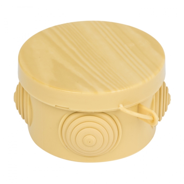 Изображение товара EKF PROxima Коробка распаячная КМР-040-038 с крышкой (65х40) 4 мембранных ввода светлое дерево IP54.