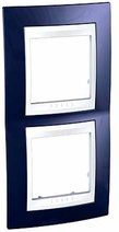 Изображение товара Schneider Electric Unica Хамелеон Индиго/Бел Рамка 2-ая вертикальная Изображение товара Schneider Electric Unica Хамелеон Индиго/Бел Рамка 2-ая вертикальная