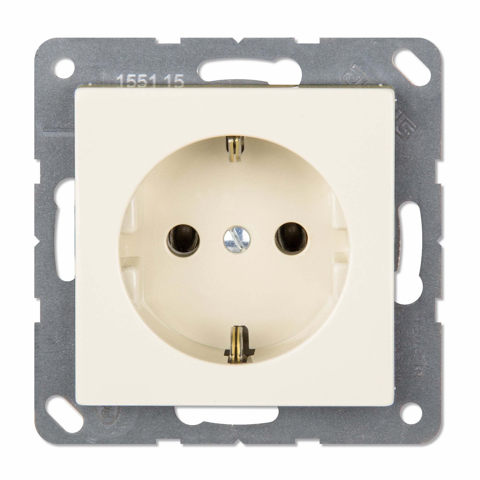 Изображение товара JUNG EcoProfi Слоновая кость Розетка с/з, автозажим