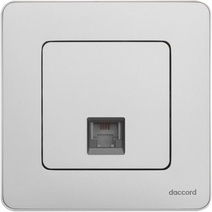 Изображение товара Legrand/Daccord INSPIRIA Алюминий Телефонная розетка RJ11.