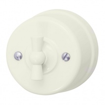 Изображение товара BIRONI Лизетта Пластик Слоновая кость Выключатель перекрестный 1-кл