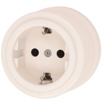 Изображение товара BIRONI Лизетта Пластик Песочное золото Розетка с/з