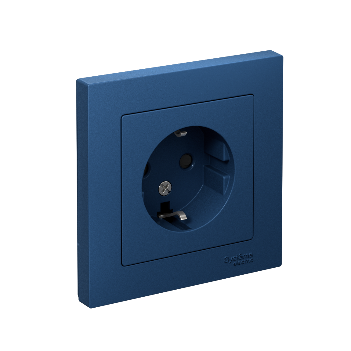 Изображение товара AtlasDesign Аквамарин: розетка с/з 16 А, шторки, рамка