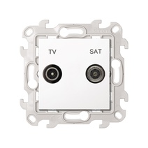 Изображение товара Simon 24 Белая Розетка TV-SAT проходная