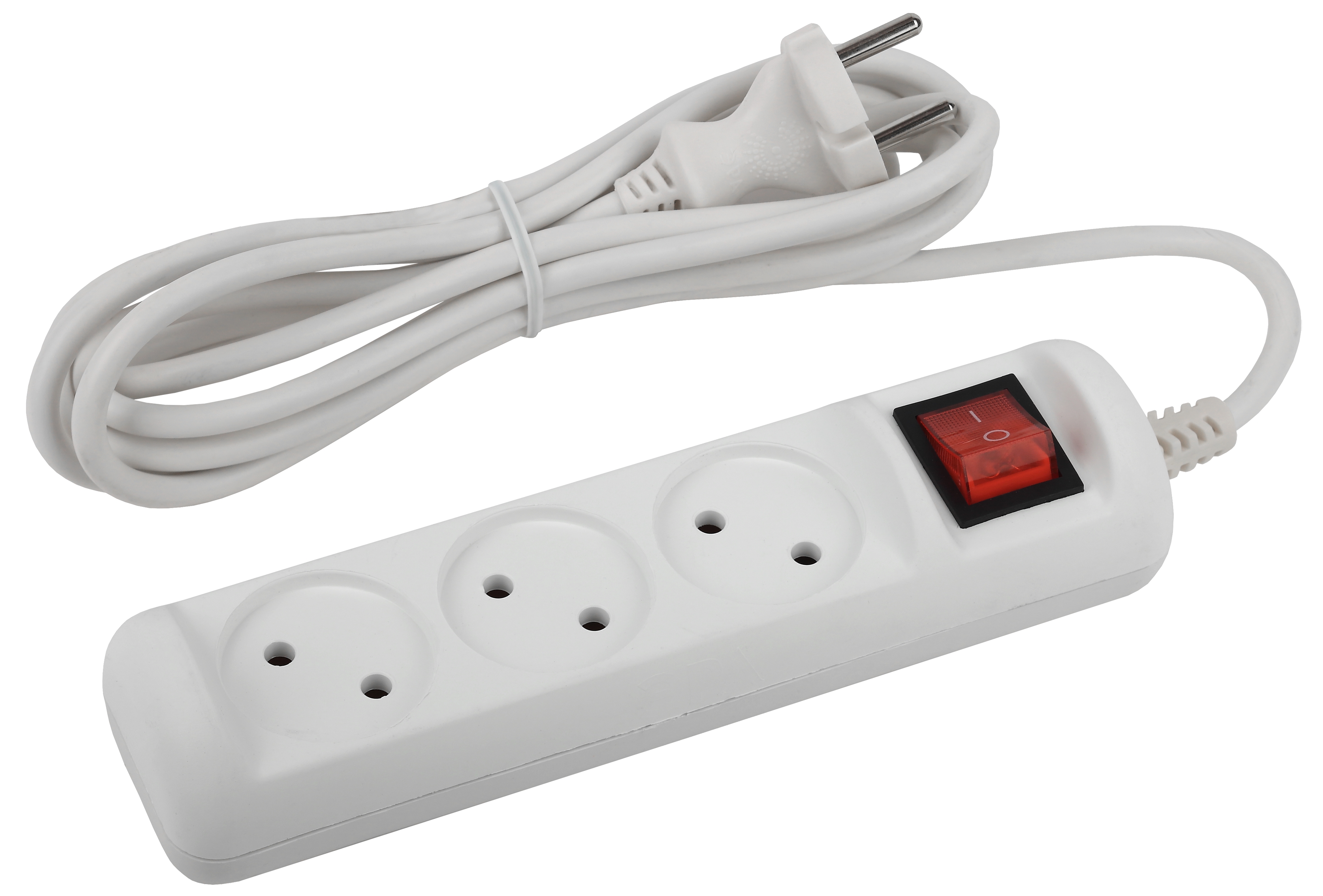 Изображение товара ЭРА Удлинитель электрический U-3s-1,5m-2x1 без заземления c выключателем 3 розетки 1,5м ПВС 2x1мм2 10А