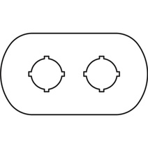 Изображение товара ABB MA6-1002 Шильдик для пластикового кнопочного поста (2 места)