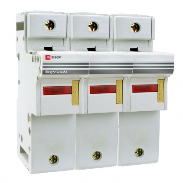 Изображение товара EKF PROxima Предохранитель-разъединитель для ПВЦ 14x51 3P (с индикацией).