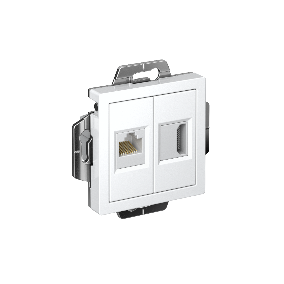 Изображение товара Розетка двойная Systemе Electric AtlasDesign Белый RJ45 HDMI