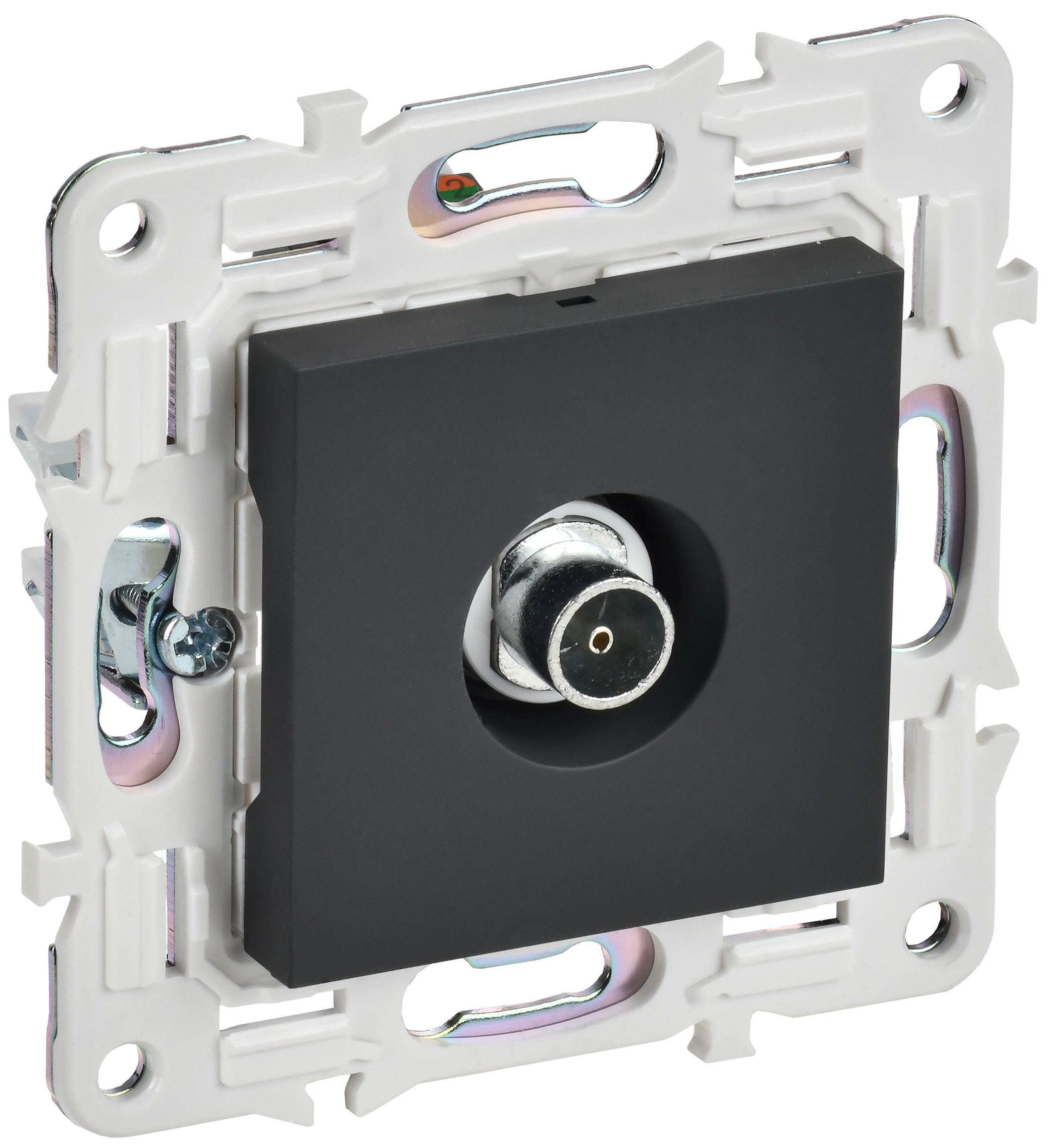 Изображение товара IEK SKANDY SK-A12G: антенн. розетка ТВ, графит, 1x1 выход