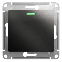 Изображение товара Systeme Electric Glossa Антрацит Выключатель 1-клавишный с подсветкой сх.1а, 10AX