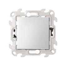 Изображение товара Simon 24 Алюминий Переключатель (проходной) 10AX 250В~ с системой Push&Go